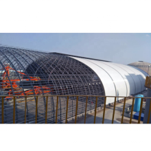 LF estructura de techo espacial marco de acero marco de almacenamiento de carbón techo curvo